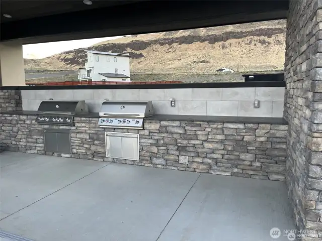 Outdoor barbeque area