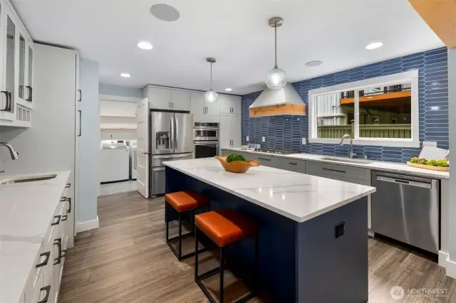 Ample storage and counter space