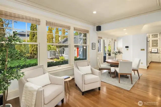 Huge windows to let in the western sun and flood the home with light.