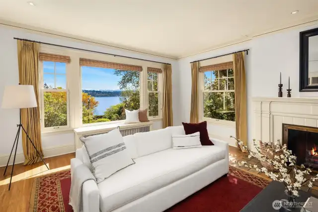 Sparkling lake views, all double pane windows, high ceilings and expansive flowing spaces.