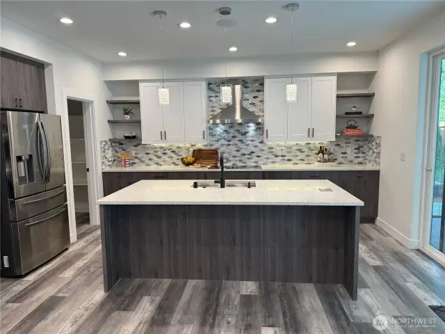 Notice the Beautiful Open Shelves to Display Your Favorite things.
