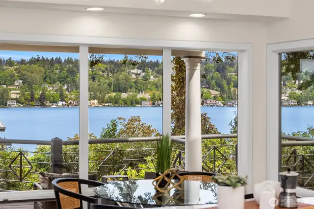 Eagles nest and perch and can be seen right out these very windows.