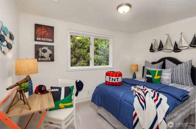 2nd main floor bedroom is cute and convenient!