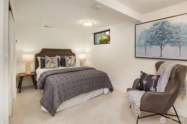 Its time for bed! This spacious room is perfect