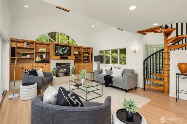 Experience this space! Inviting & comfortable with an edge of style as you sit by the warmth of the gas fireplace.
