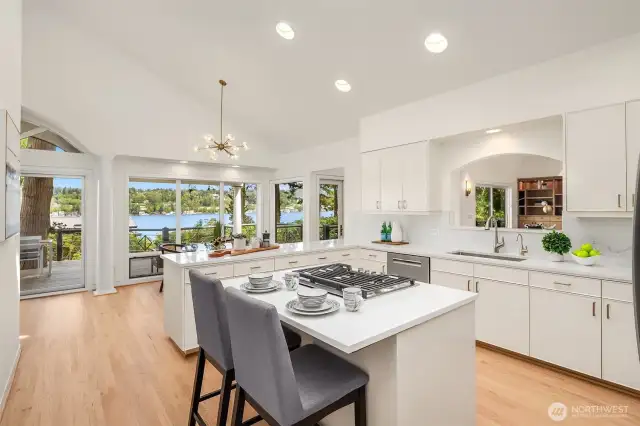 Completely renovated kitchen specifically designed for large scale entertaining.