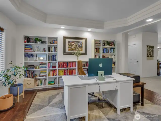 Flexible space:  dining, library or office.