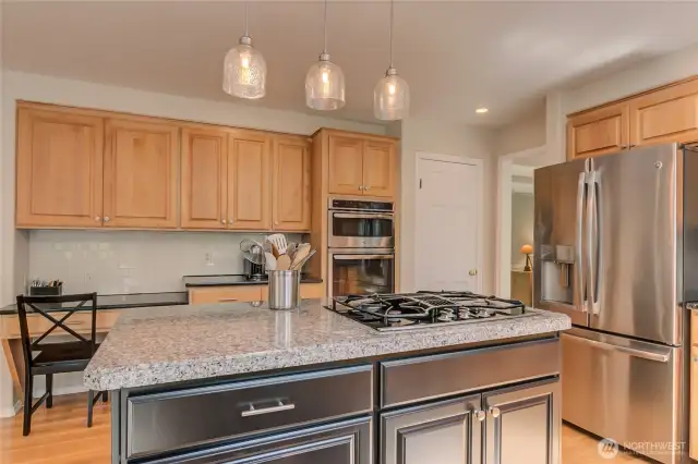 Updated stainless steel appliances with convection dual oven/micro