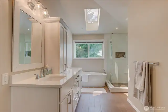 Grand updated primary bathroom