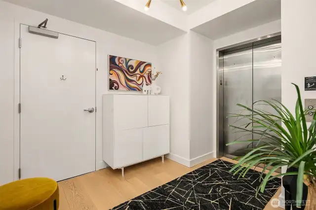 Private Vestibule entry way from the elevator.