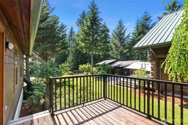 Looking towards to back of the property from the rec room deck