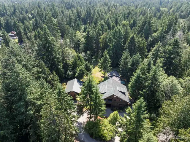 The property is an oasis perfectly tucked into nature while still soaking in plenty of sunlight. Enjoy a blend of shade and sun throughout the day.