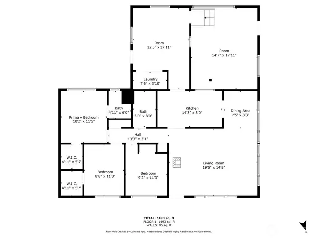 Floorplan with approximate measurements