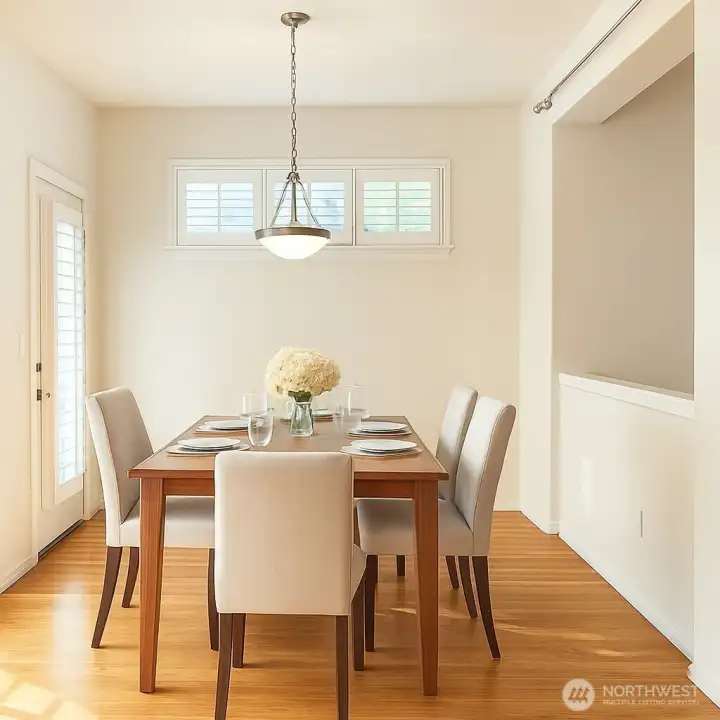 Dining staged