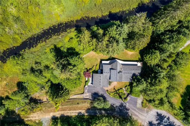 This is a large property that offers privacy.