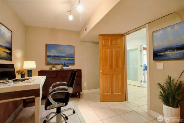 Lower level bedroom/office.