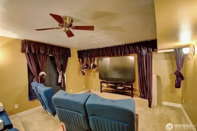 Lower level media room/recreation room.