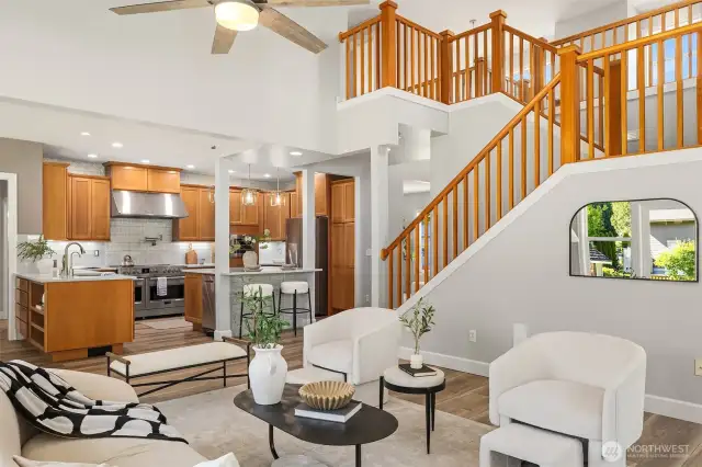 Living Room Open To Above