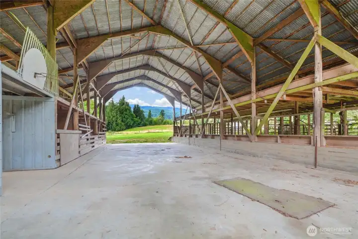 Inside of barn