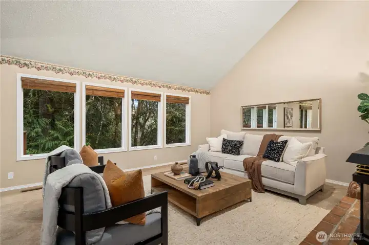 Every room in this house has beautiful view of the forest!