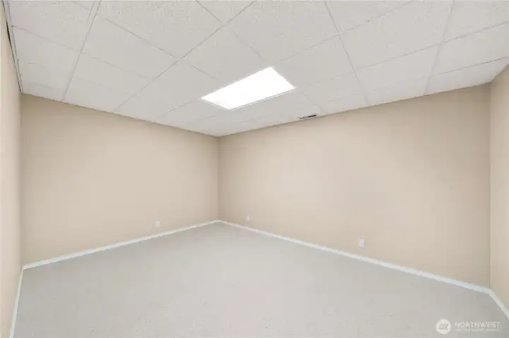 Downstairs bonus room is large and makes a perfect game room. Plenty of room for a pool or ping pong table, or just use this space as extra storage or a home gym.