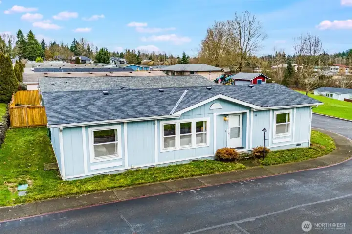 This home sits on a great corner lot.