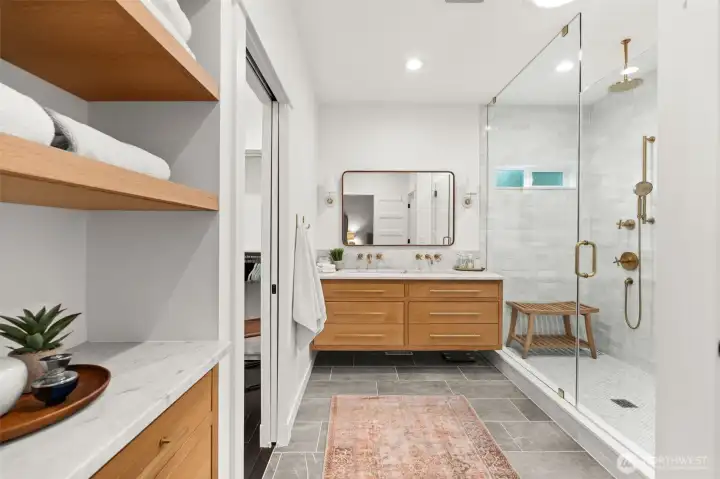 custom built-in with inset cabinets