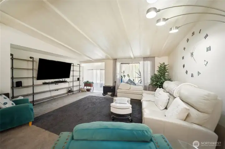 Front entry leads into the spacious open living room.