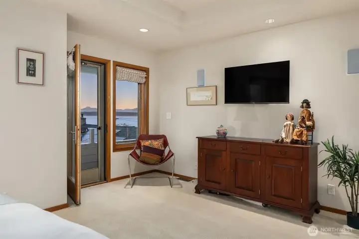 Head out to the covered view deck.