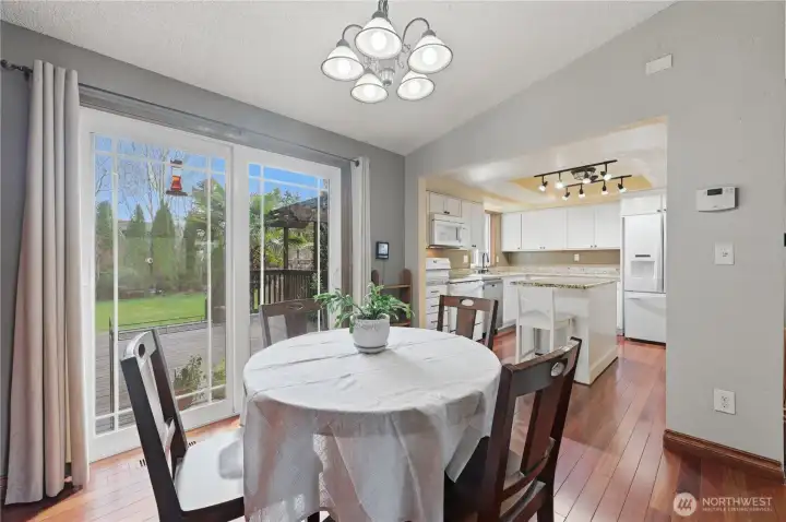 Dining area leading out to the deck