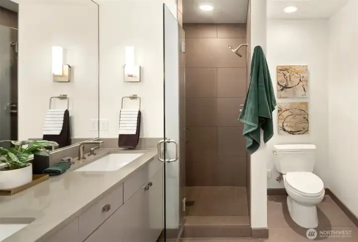 Primary bath with double sinks