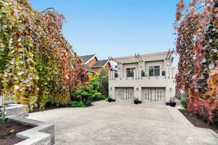 Located west of the train tracks, this gated Richmond Beach estate sits on 39 feet of waterfront.