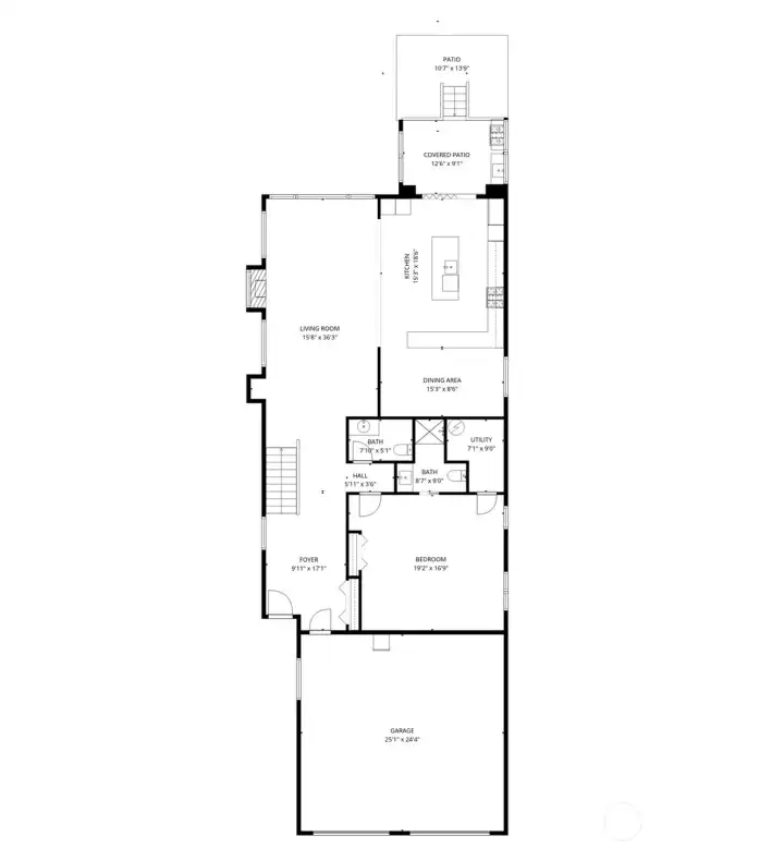 Main level floor plan.