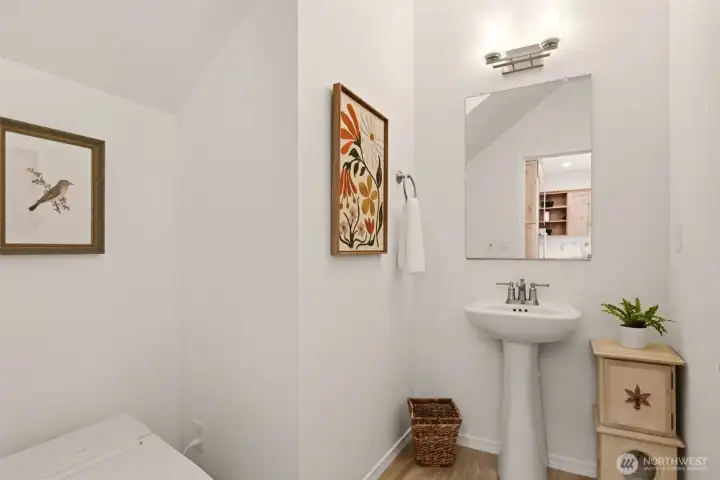 Powder room on main level Powder room on main level
