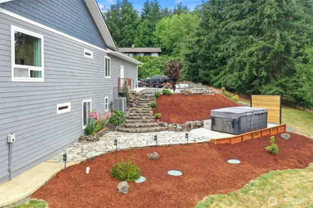 Perfect area for a hot tub or a swim spa.