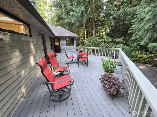 Relax on the synthetic back deck