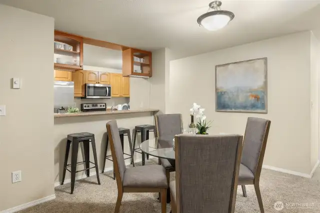Dining area off of kitchen.