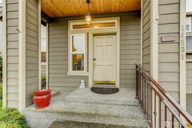 Covered entry welcomes you to the home, offering both shelter and a warm first impression.
