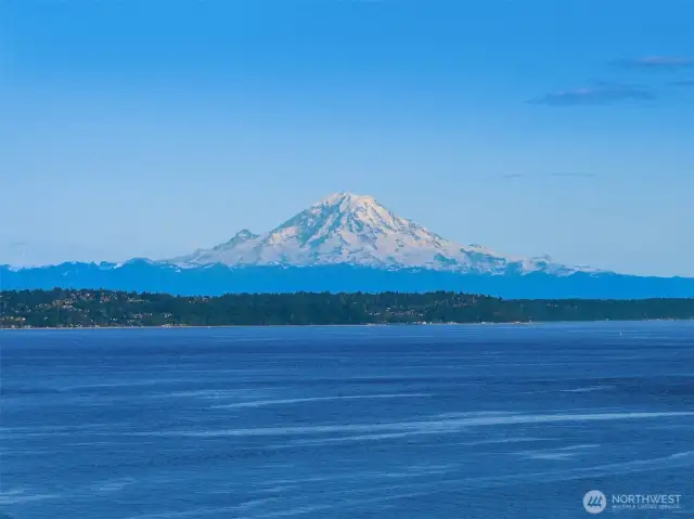 Mount Rainier rises in the distance—majestic, grounding, and always in view