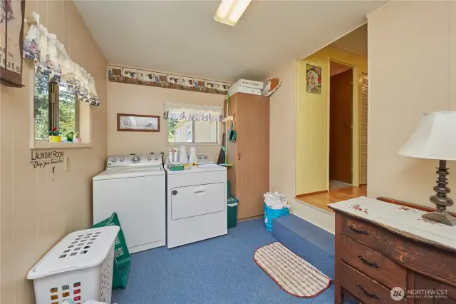 Large laundry room.