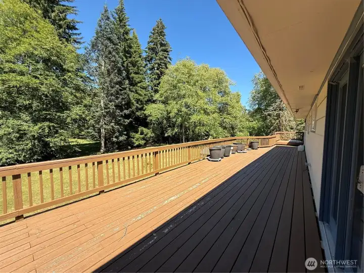 Large deck for grilling and lounging