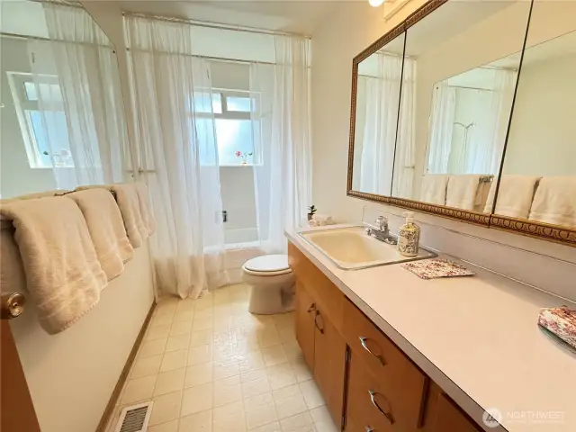 Full bathroom on main floor.