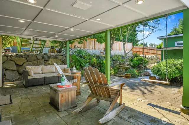 Covered patio for indoor/outdoor living