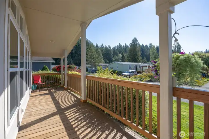 Large front porch deck