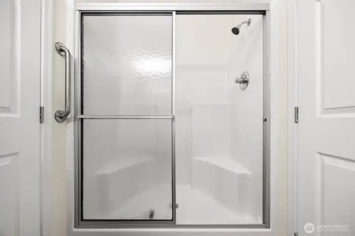 Shower in guest bathroom