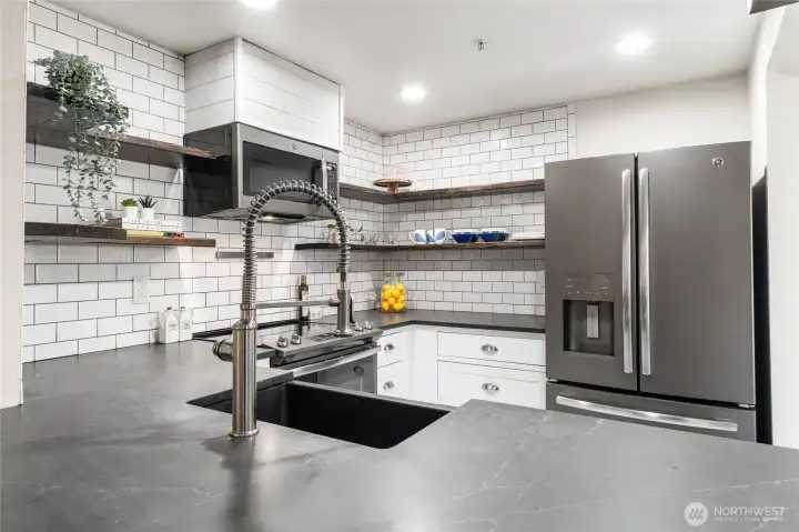 Modern farm house kitchen offers efficiency and style!