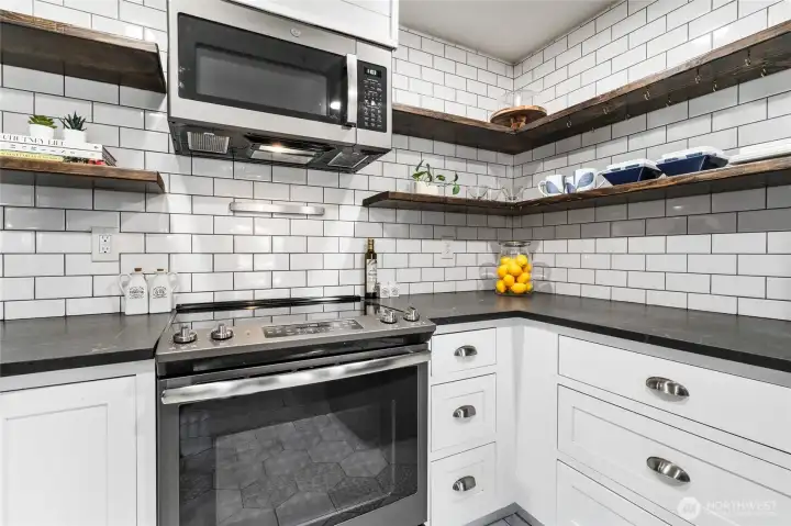 Lots of counter space to work meal prep magic!