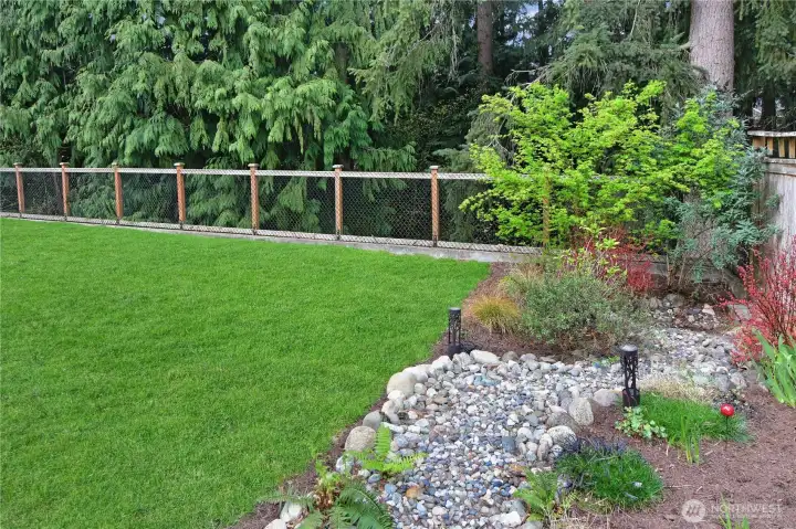 Back Yard facing onto green belt for good privacy