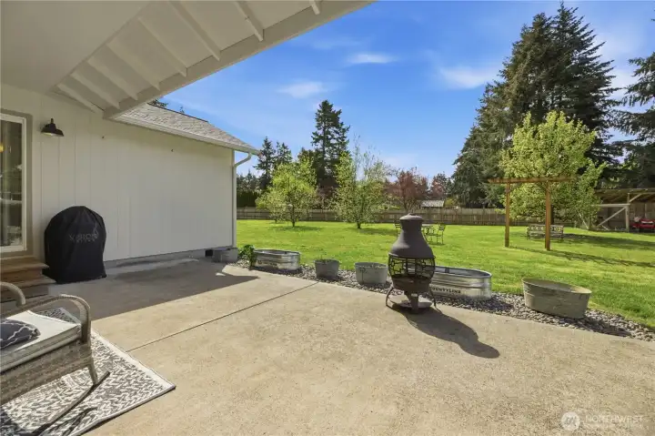 Covered back yard patio