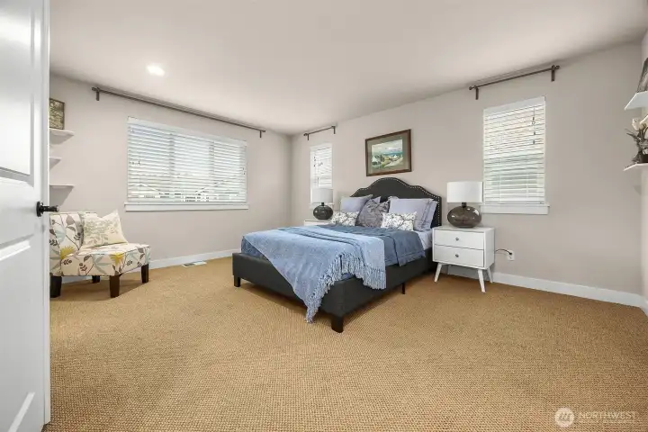 Spacious primary bedroom.